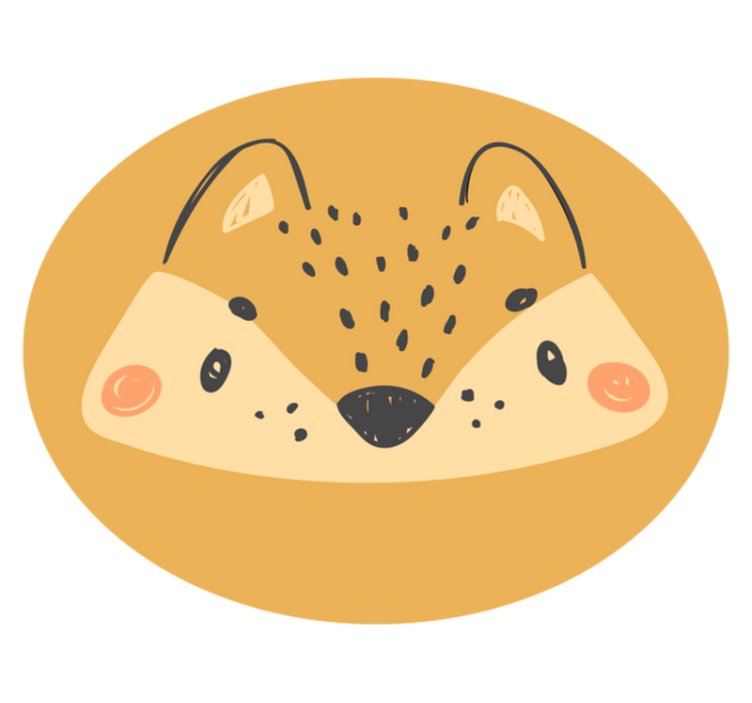Little fox animal vinyl rug - TenStickers