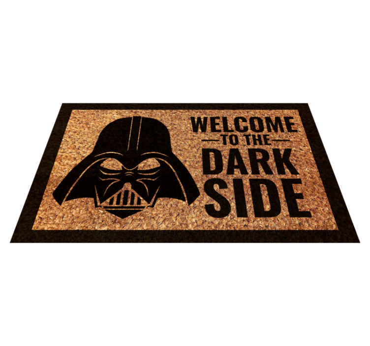 welcome dark side mat entrance hall tiles - TenStickers