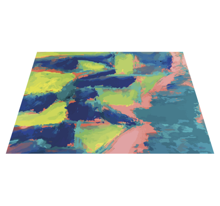 Abstract Color Sections modern vinyl rug - TenStickers