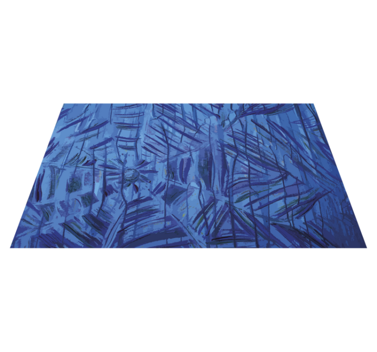 Blue ink area rug modern rug - TenStickers