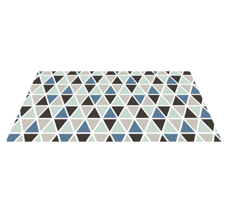 Triangular Color Sections geometric vinyl rug - TenStickers