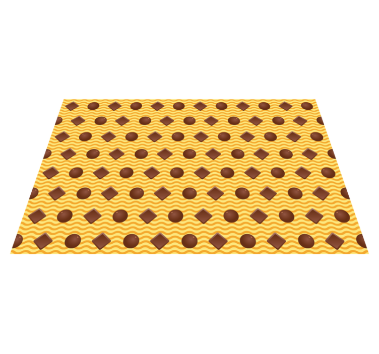 Chocolate shapes kitchen vinyl rug - TenStickers