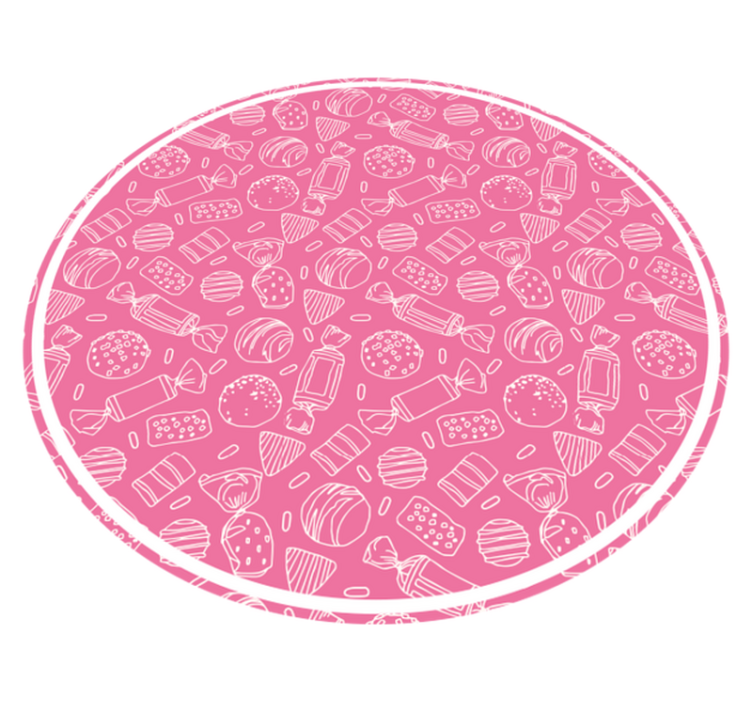 Sweet treat pattern vintage vinyl rug - TenStickers