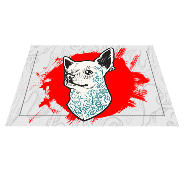 Chihuahua dog portrait animal vinyl rug - TenStickers