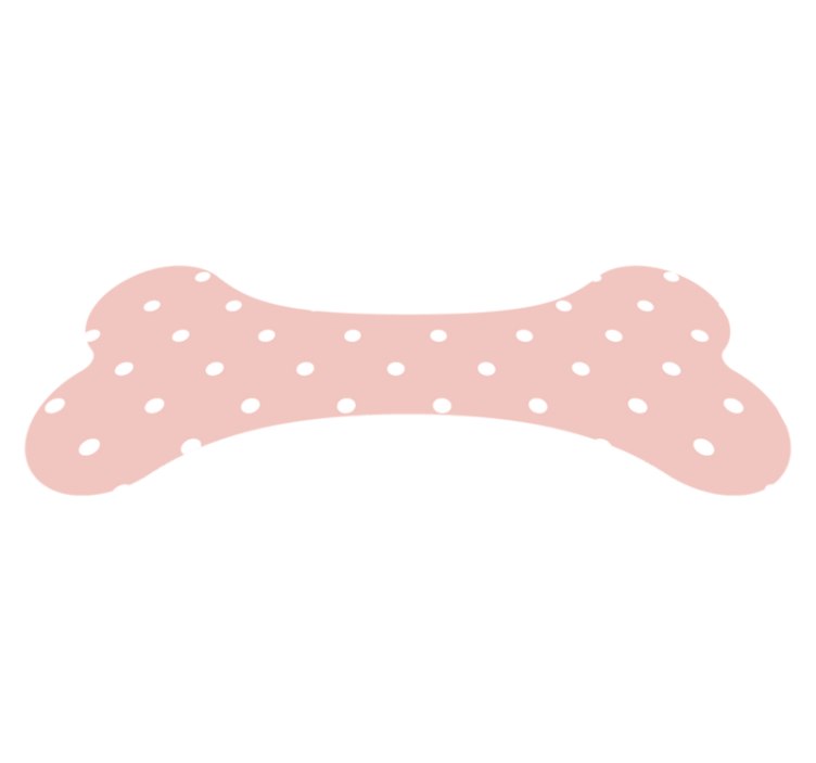 PINK POLKA DOT BONE modern vinyl rug - TenStickers