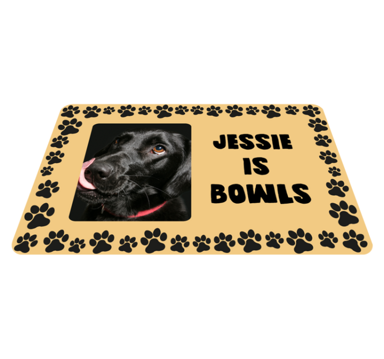 Picture food bowl animal rug - TenStickers