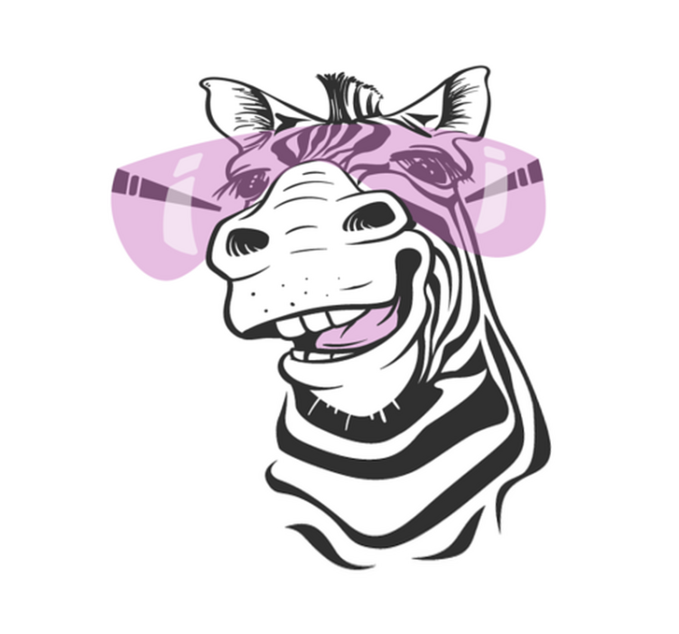 Funny zebra animal print vinyl rug - TenStickers