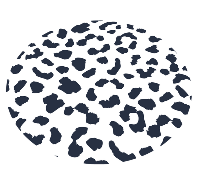 Circular leopard skin animal print vinyl rug - TenStickers
