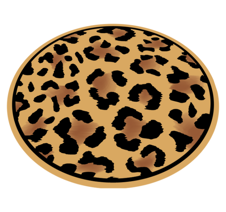 Classic leopard skin animal print vinyl rug - TenStickers