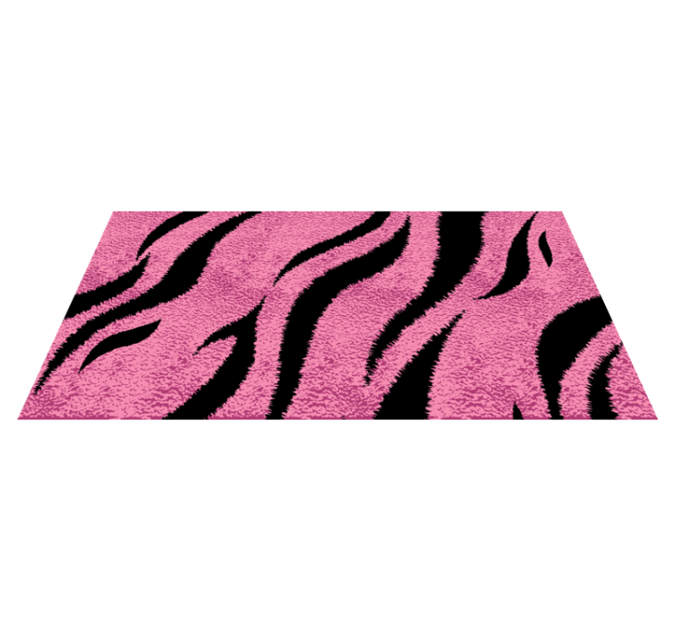 Pink tiger skin animal print vinyl rug - TenStickers