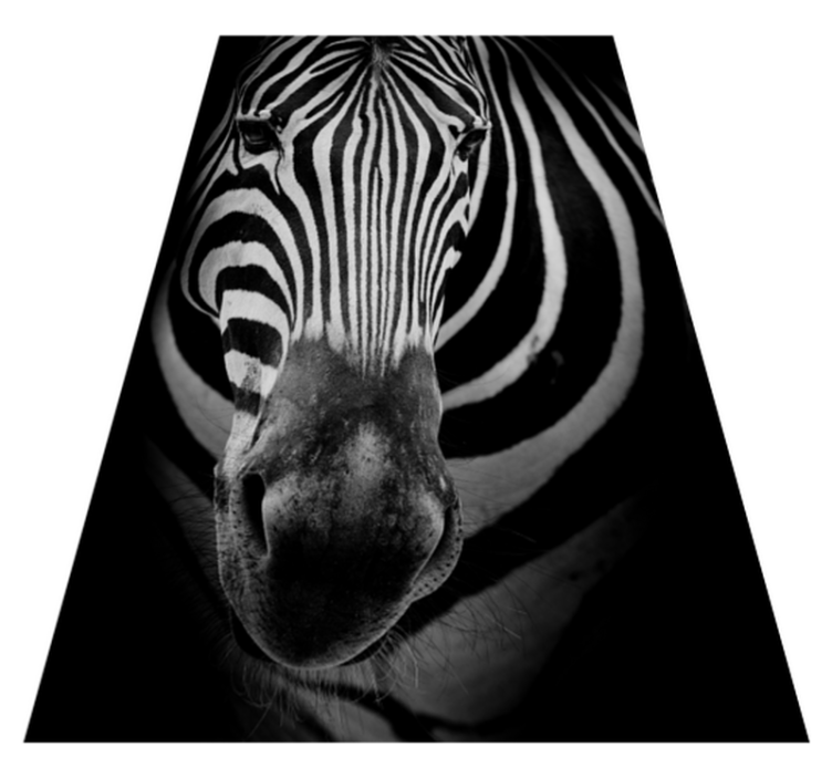 zebra stripes print animal vinyl rug - TenStickers