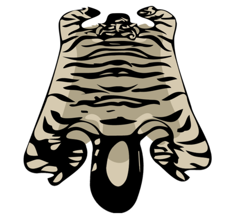 Stylish Tiger Stripes animal print vinyl rug - TenStickers