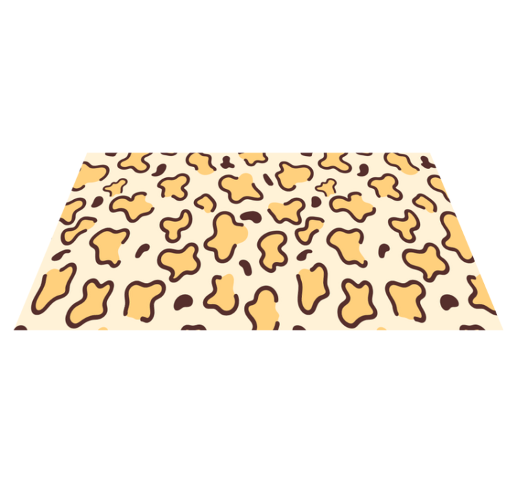 Giraffe spots animal print vinyl rug - TenStickers
