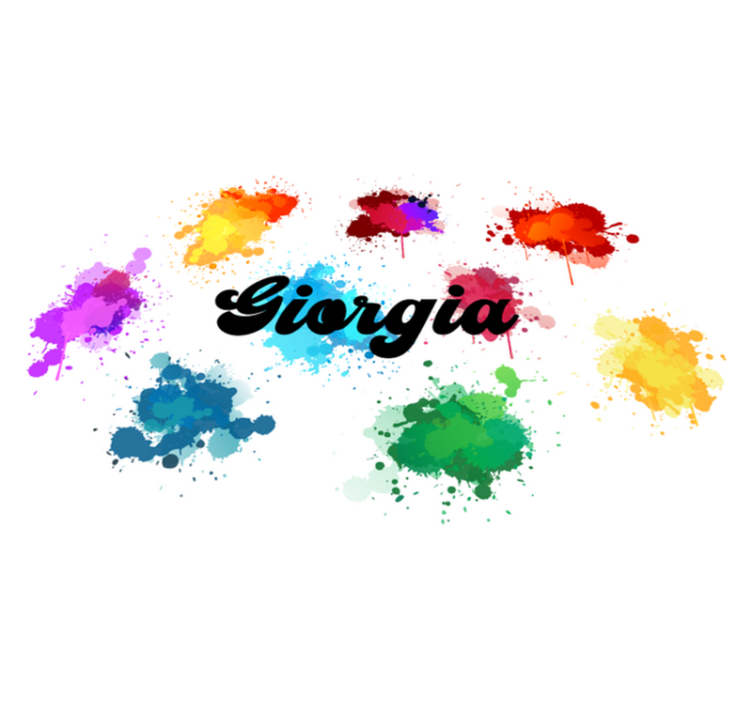 Aquarela splash personalised mat - TenStickers