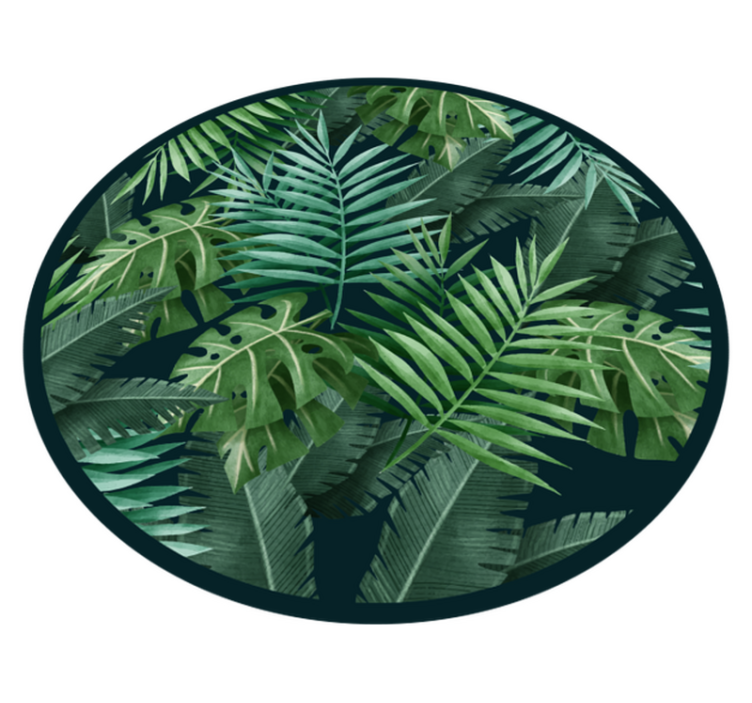 Lush Tropical Foliage nature vinyl rug - TenStickers
