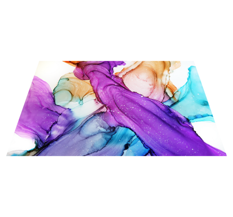 Abstract colours blend bedroom rug - TenStickers