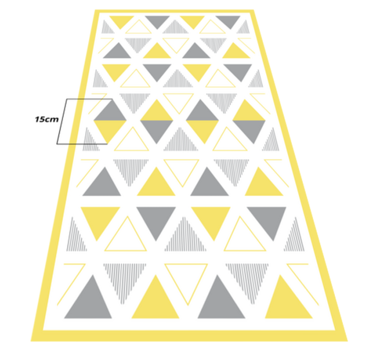 Illumination and gray triangle pattern  rug - TenStickers