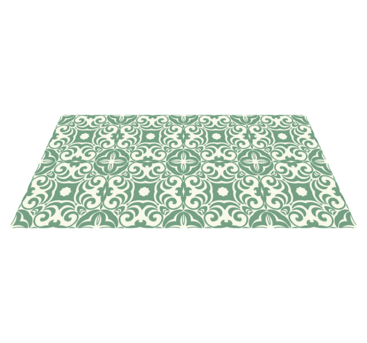 Emerald tile effect vinyl rug - TenStickers