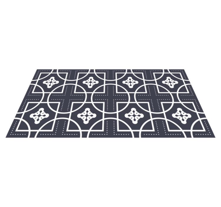 Geometrical shapes tile effect vinyl rug - TenStickers