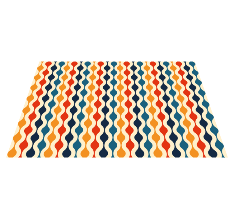 70s Wave vintage vinyl rug - TenStickers