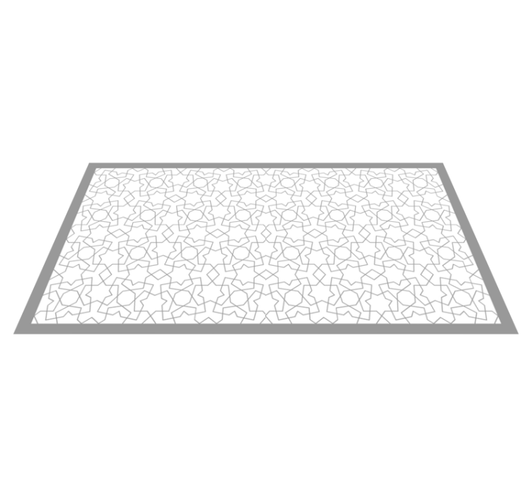 Mosaic vinyl rug with elegant geometric patterns - TenStickers