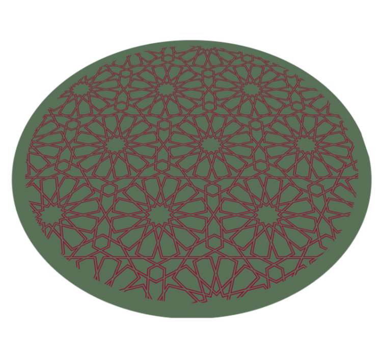 Mosaic vinyl rug intricate geometric design - TenStickers
