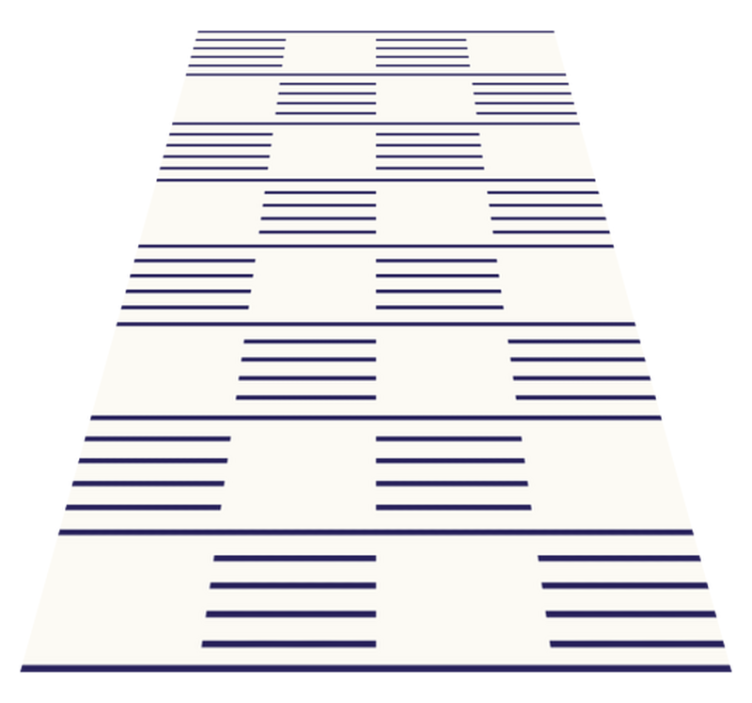 Nordic style white and blue navy nordic rug - TenStickers