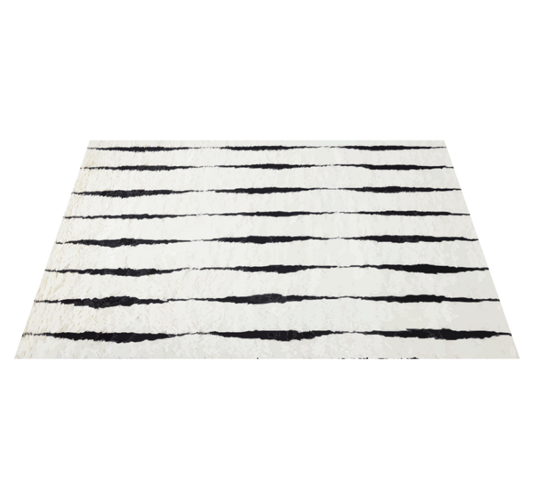 Nordic style black fjord vinyl rug - TenStickers