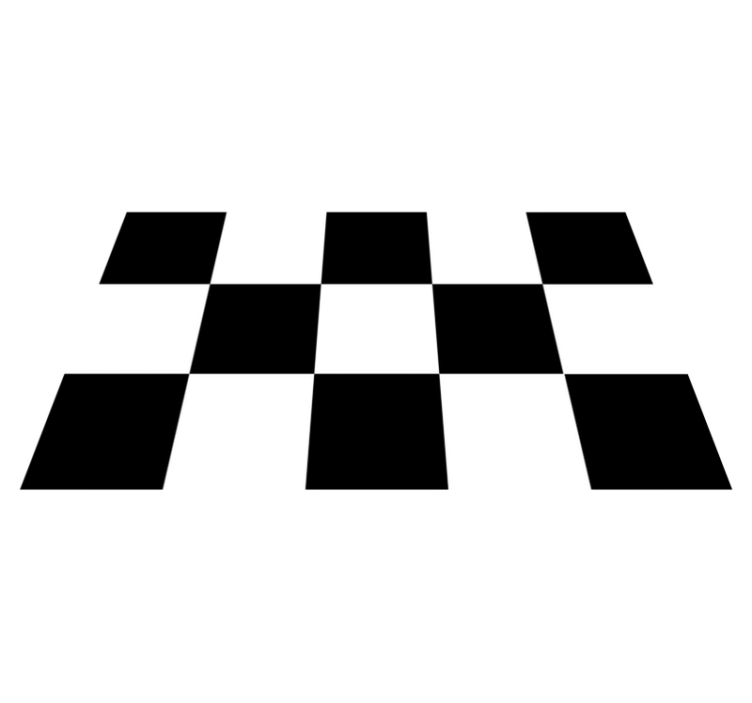 Black and white squares kitchen floor tiles - TenStickers