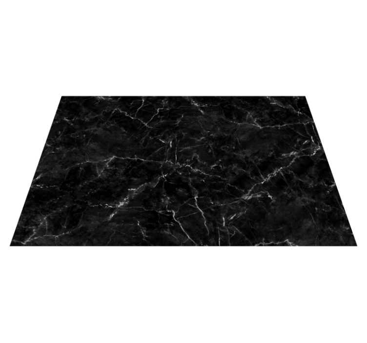 Black marble texture kitchen vinyl rug - TenStickers