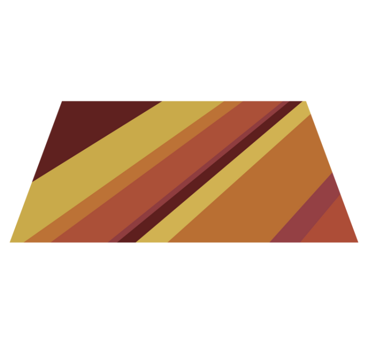 Warm retro stripes vintage vinyl rug - TenStickers