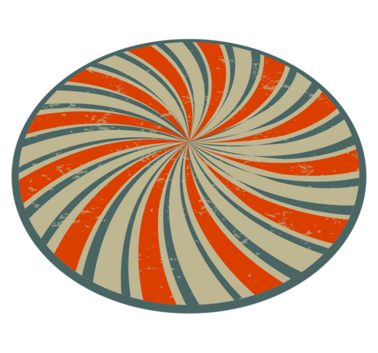 Spiral swirl design vintage vinyl rug - TenStickers