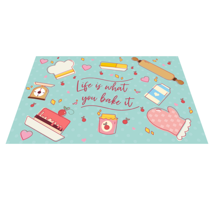 Life is what you bake it custom rug - TenStickers