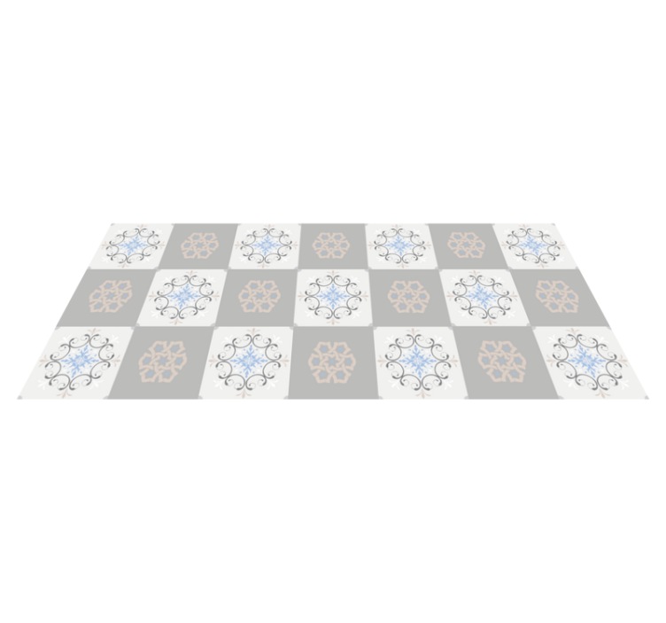 Sophisticated Textured Tiles tile vinyl rug - TenStickers