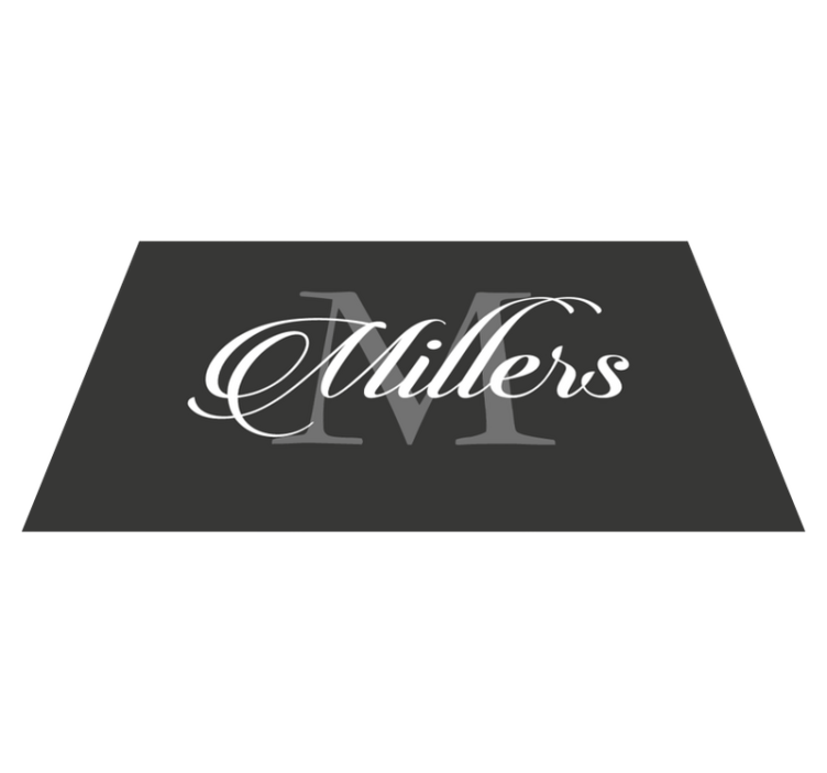 Cool shaded black personalized personalised mat - TenStickers