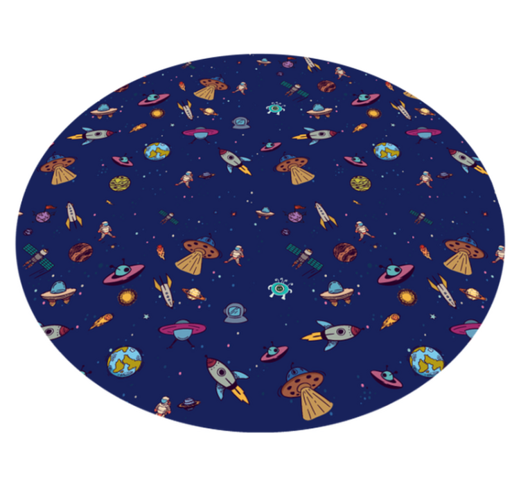 Cosmic expedition concept kids vinyl rug - TenStickers