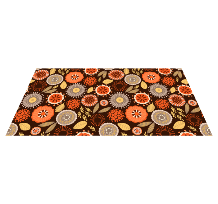 Colorful Floral Arrangement kitchen vinyl rug - TenStickers
