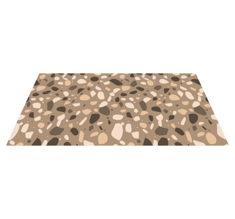 Brown classic terrazzo texture carpet - TenStickers