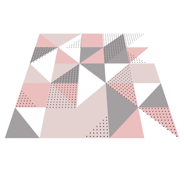 Pastel nordic triangles nordic vinyl rug - TenStickers