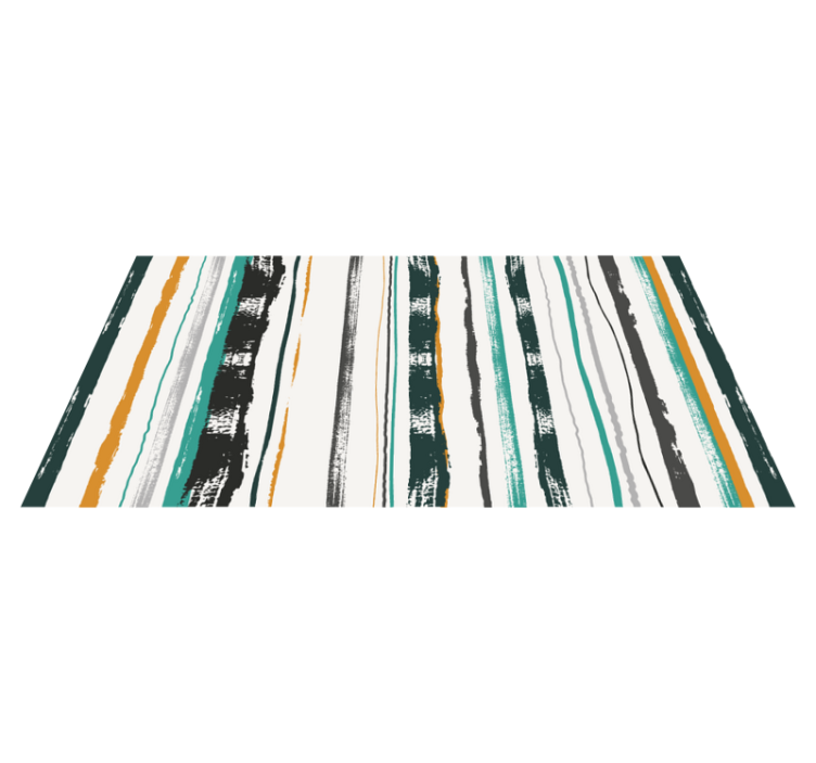 Striking Linear Motif striped vinyl rug - TenStickers
