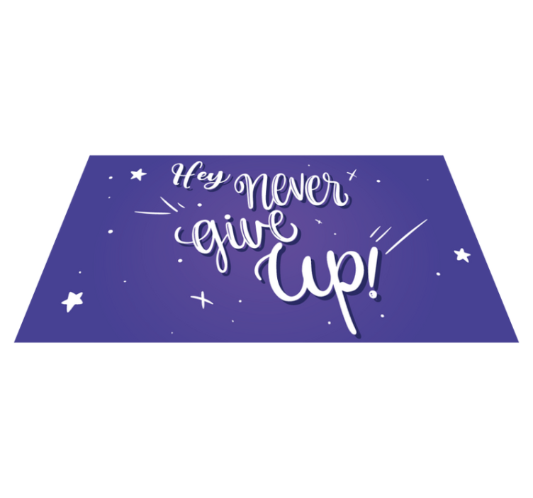 Persevere quote custom rug - TenStickers