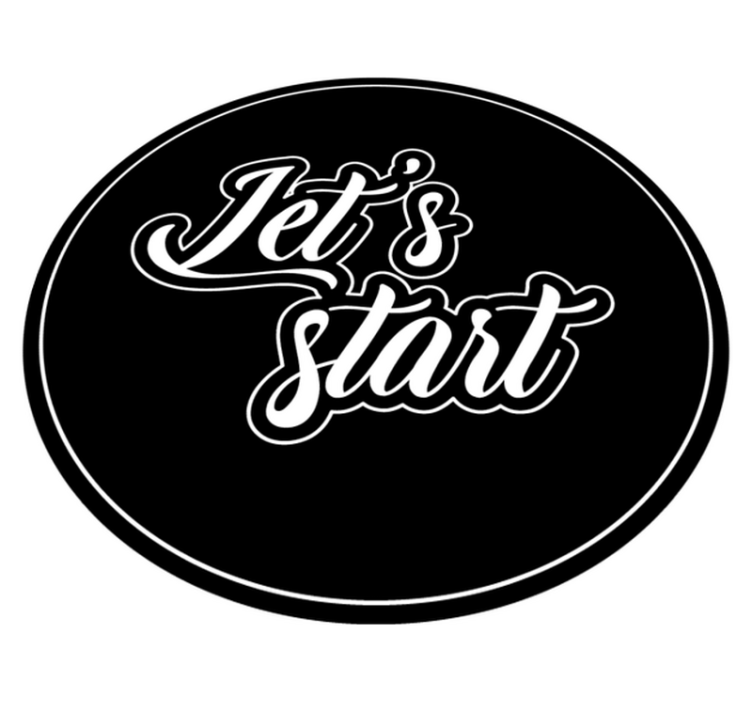 Let's start quote custom rug - TenStickers