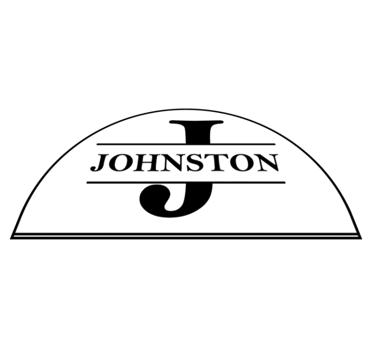 Family custom initial entrance hall vinyl rug - TenStickers