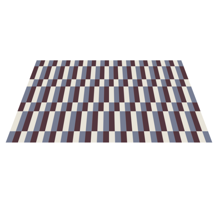 Brown and white squares mosaic floor tiles - TenStickers