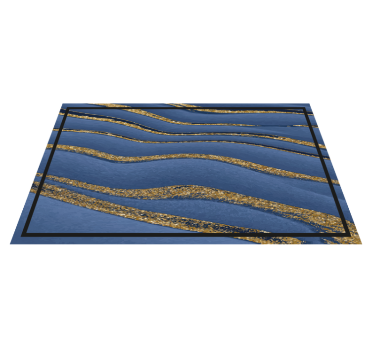 Black and blue marble effect texture vinyl rug - TenStickers