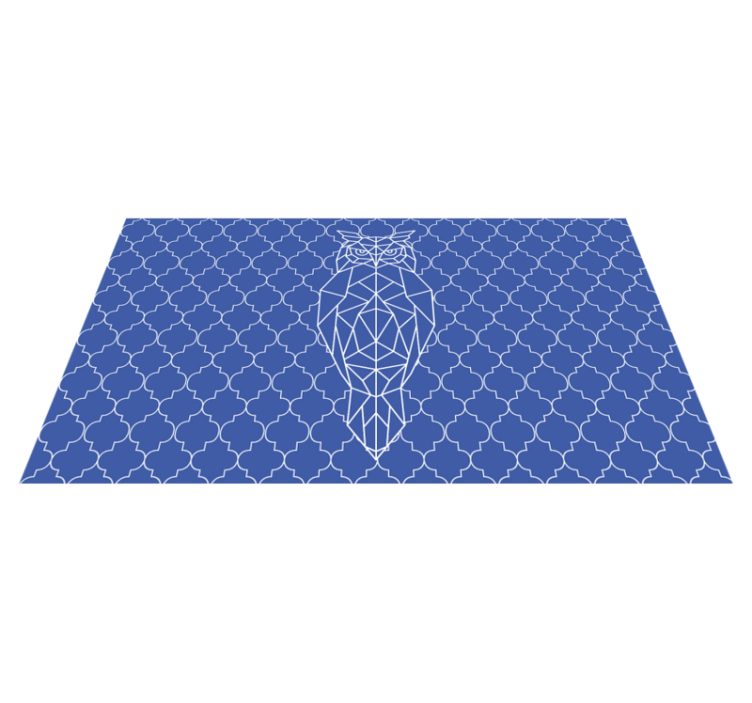 Geometric owl pattern animal vinyl rug - TenStickers