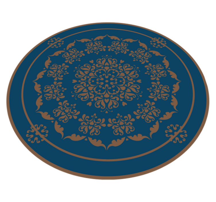 Elegant round pattern mandala vinyl rug - TenStickers