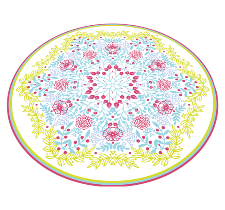 Gypsy cream mandala vinyl rug - TenStickers