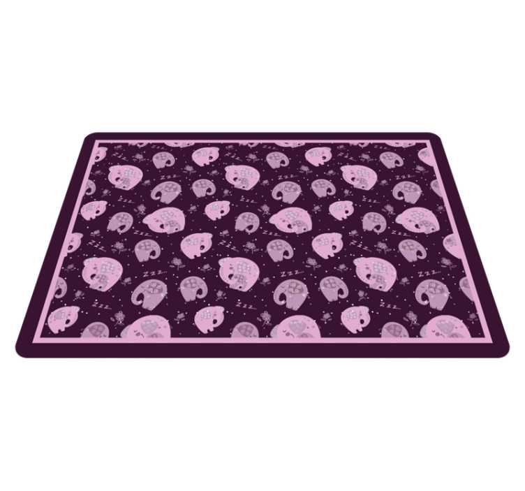 Sweet Elephant Dreams kids vinyl rug - TenStickers