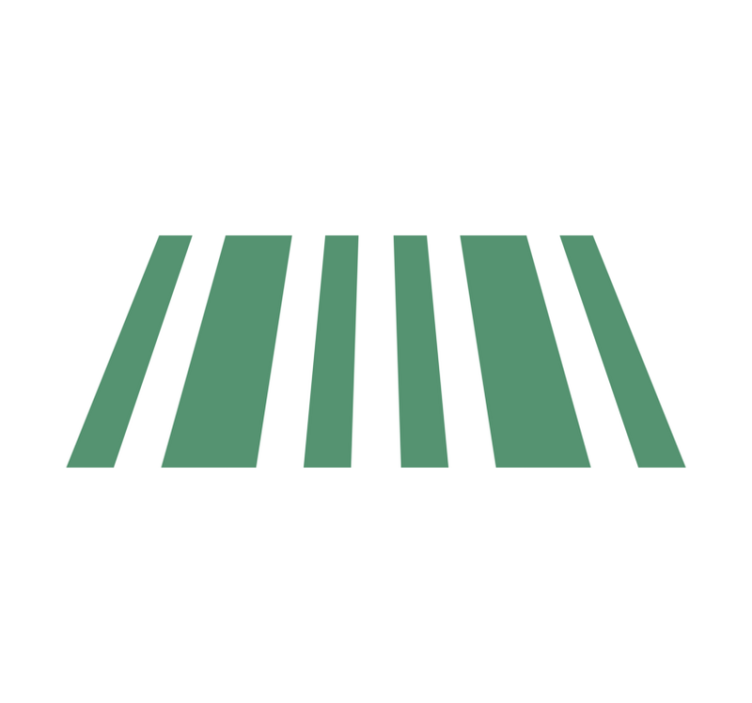 GREEN AND WHITE STRIPES striped vinyl rug - TenStickers